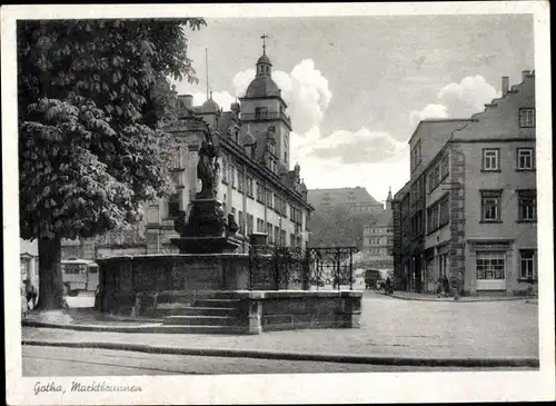 Ak Gotha in Thüringen, Marktbrunnen