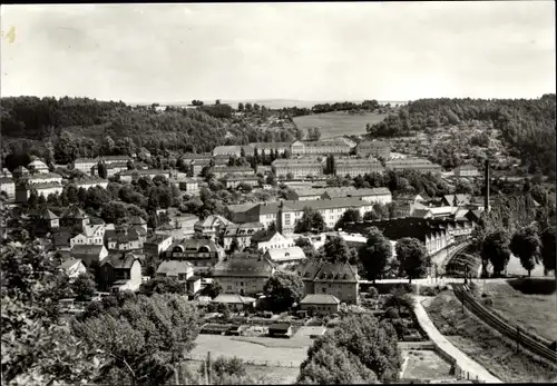 Ak Berga an der Elster Thüringen, Panorama, Blick von der Bastei