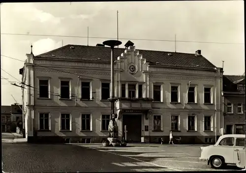 Ak Elsterberg an der Weißen Elster Vogtland, Rathaus, Fassade