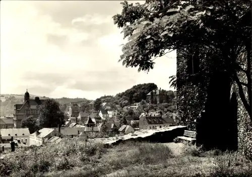 Ak Elsterberg im Vogtland, Panorama, Kirchturm