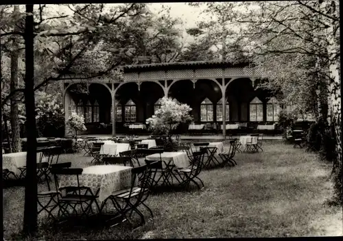 Ak Mühlhausen in Thüringen, Waldgaststätte Peterhof, Außengastronomie