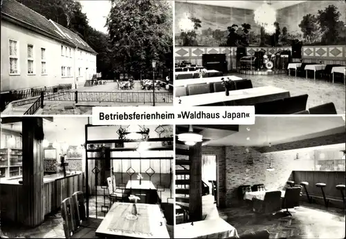 Ak Bleicherode am Harz, Betriebsferienheim Waldhaus Japan, VEB Cottana Mühlhausen, Saal, Gaststätte