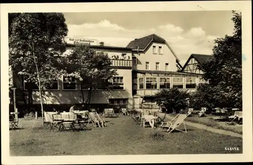 Ak Unkeroda Gerstungen Wartburgkreis, Gast- und Pensionshaus Eltegrund, Gartenansicht, Liegestühle