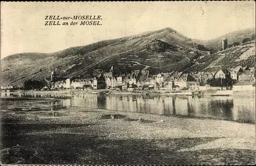 Ak Zell an der Mosel, Panorama