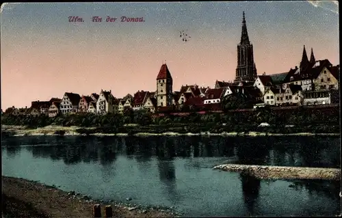 Ak Ulm an der Donau, Panorama, Kirchturm