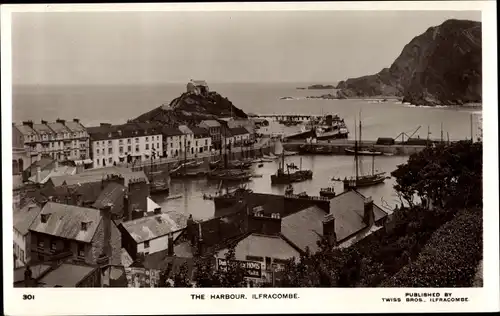 Ak Ilfracombe Devon England, The Harbour