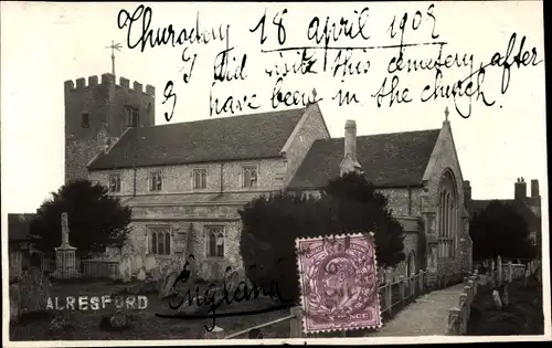 Ak Alresford Winchester South East England, Kirche