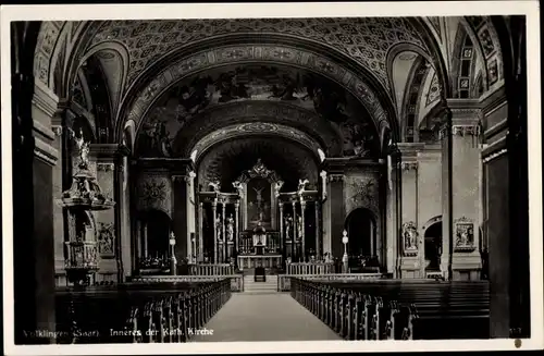 Ak Völklingen im Saarland, Inneres der Kath. Kirche