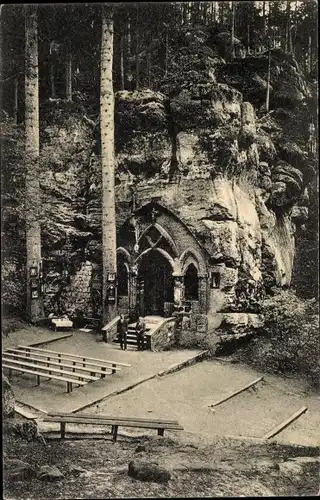 Ak Schwoika Region Reichenberg, Der Betgraben bei Bürgstein