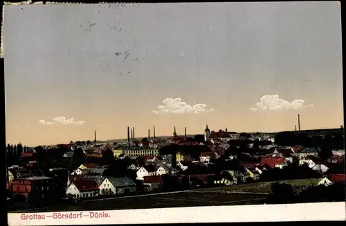 Ak Dönis Görsdorf Hrádek nad Nisou Grottau Region Reichenberg, Gesamtansicht