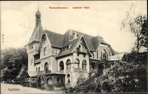 Ak Aachen in Nordrhein Westfalen, Waldschlösschen, Aachener Wald