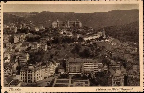 Ak Karlovy Vary Karlsbad Stadt, Teilansicht mit Hotel Imperial