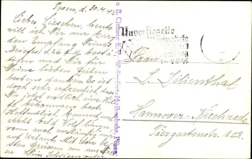 Ak Poznań Posen, Am Stadttheater, Straßenbahn