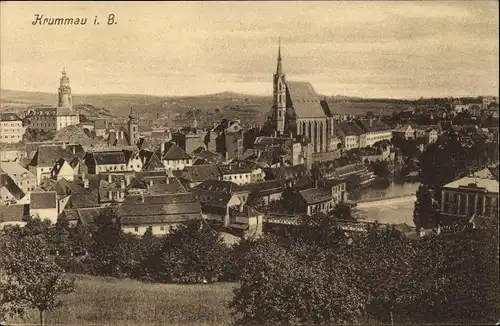 Ak Český Krumlov Böhmisch Krumau Krummau Südböhmen, Panorama