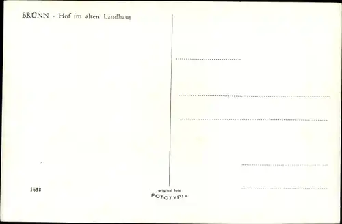 Ak Brno Brünn Südmähren, Hof im alten Landhaus