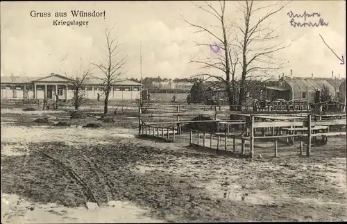 Ak Wünsdorf Zossen in Brandenburg, Kriegslager