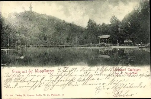 Ak Berlin Köpenick, Müggelberge, Restaurant Teufelsee