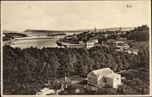 Ak Rab Kroatien, Gesamtansicht
