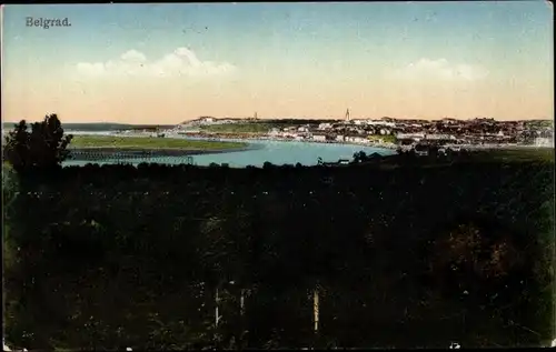 Ak Beograd Belgrad Serbien, Panorama