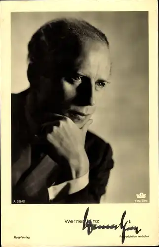 Ak Schauspieler Werner Hinz, Portrait, Autogramm