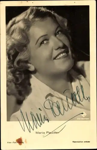Ak Schauspielerin Maria Paudler, Portrait, Autogramm