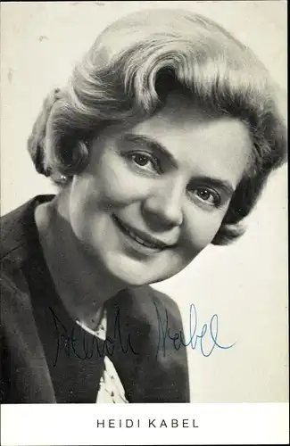 Ak Schauspielerin Heidi Kabel, Portrait, Autogramm