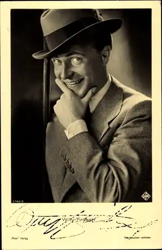 Ak Schauspieler Willy Fritsch, Portrait, Autogramm