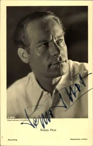 Ak Schauspieler Sepp Rist, Portrait, Ross Verlag A 3215 1
