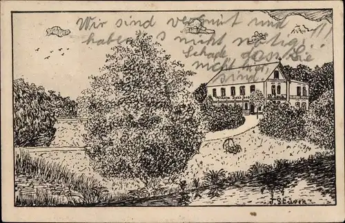 Künstler Ak Steinau an der Straße Hessen, Gasthof