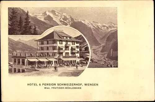Ak Wengen Kanton Bern, Hotel Pension Schweizerhof