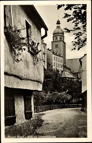 Ak Plauen im Vogtland, Blick zur Johanniskirche