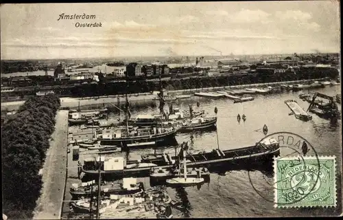 Ak Amsterdam Nordholland Niederlande, Oosterdok, Hafen