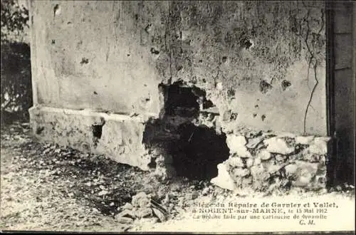 Ak Nogent sur Marne Val de Marne, Siege du Repaire de Garnier et Vallet 1912