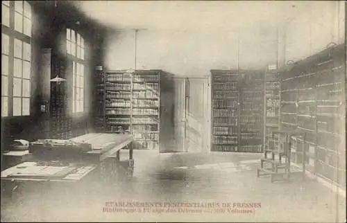 Ak Fresnes Val de Marne, Etablissements penitentiaires de Fresnes, Biblioteque