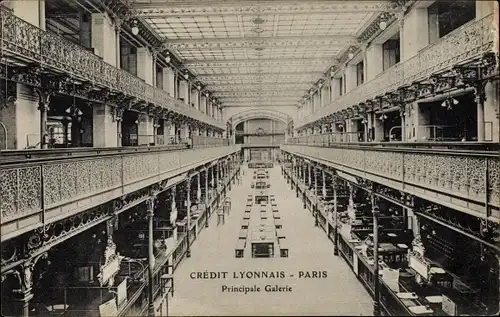 Ak Paris IX. Arrondissement Opéra, Credit Lyonnais, Principale Galerie