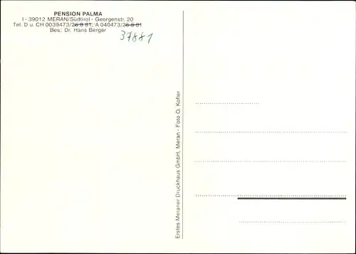 Ak Meran Merano Südtirol, Pension Palma