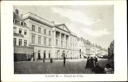 Ak Namur Wallonien, Hotel de Ville, Blick auf das Rathaus