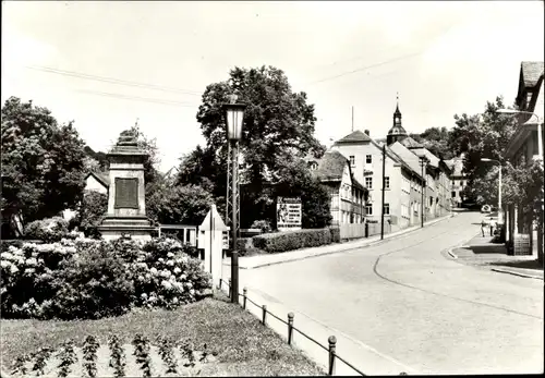 Ak Berga an der Weißen Elster Thüringen, Schlossstraße, Kirchturm