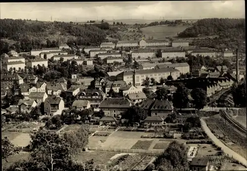 Ak Berga an der Elster Thüringen, Blick von der Bastei auf die Bergarbeitersiedlung