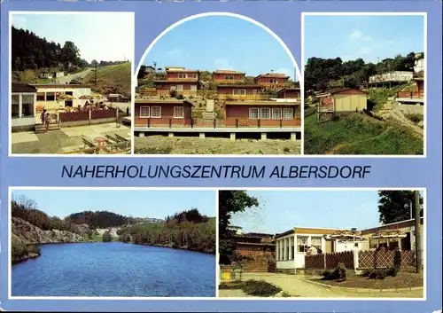 Ak Albersdorf Berga an der Elster Thüringen, Naherholungszentrum, Ferienhäuser, Elsterpartie