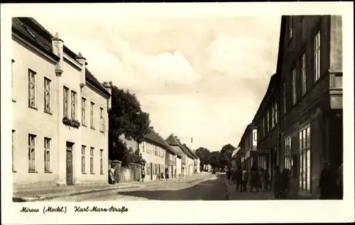 Ak Mirow Mecklenburg, Wohnviertel in der Karl Marx Str.