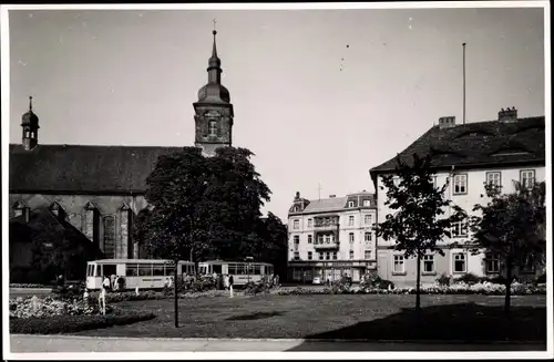 Ak Erfurt in Thüringen, Kirche, Straßenbahn