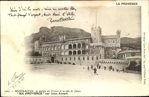 Ak Monaco, Le Palais du Prince et la Tete de Chien