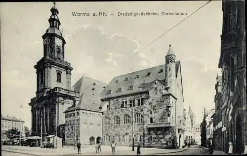 Ak Worms am Rhein, Dreifaltigkeitskirche, Cornelianum