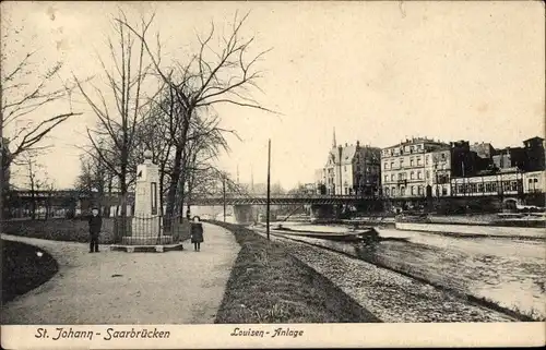 Ak St. Johann Saarbrücken im Saarland, Louisen-Anlage