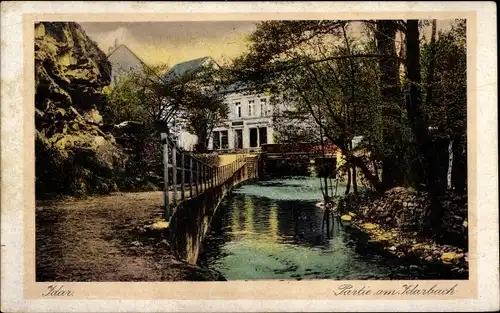 Ak Idar Oberstein an der Nahe, Partie am Idarbach