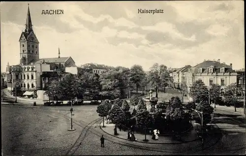 Ak Aachen, Kaiserplatz, Kirche