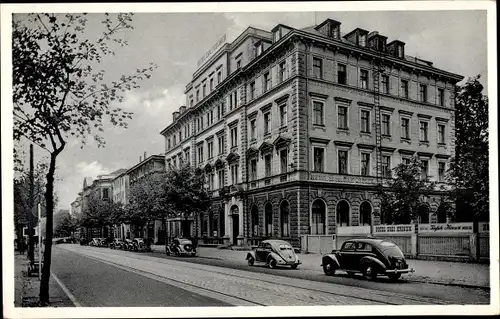 Ak Augsburg in Schwaben, Hotel drei Kronen