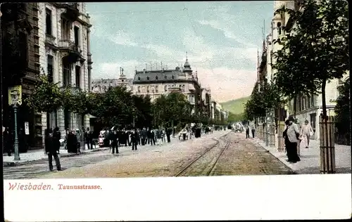 Ak Wiesbaden in Hessen, Taunusstraße