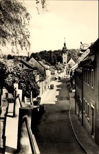 Ak Waldheim in Sachsen, Straßenpartie